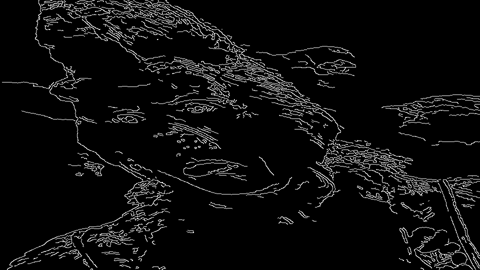 jim carrey's the grinch with a surprised expression, rendered as white lines on black